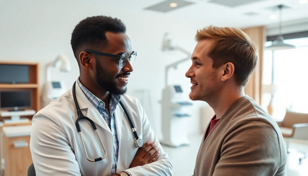 Learn about hair transplant uk during a professional consultation in a modern clinic setting.