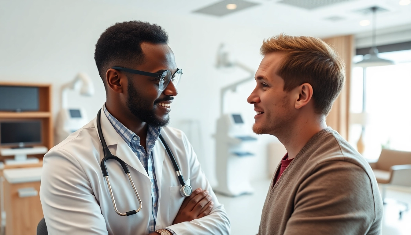 Learn about hair transplant uk during a professional consultation in a modern clinic setting.