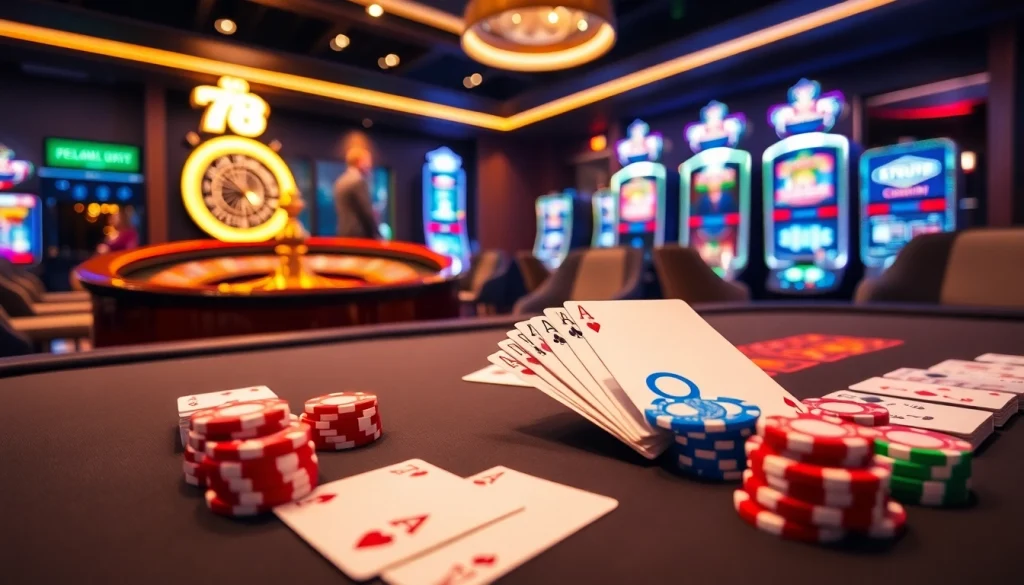 Experience thrilling gameplay with F8 BET's vibrant poker table and roulette wheel.