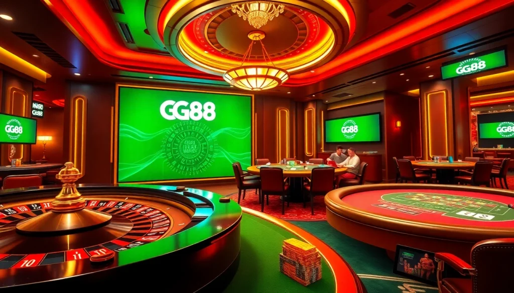 Engaging players at Nhà cái GG88 enjoying the excitement of live casino games.