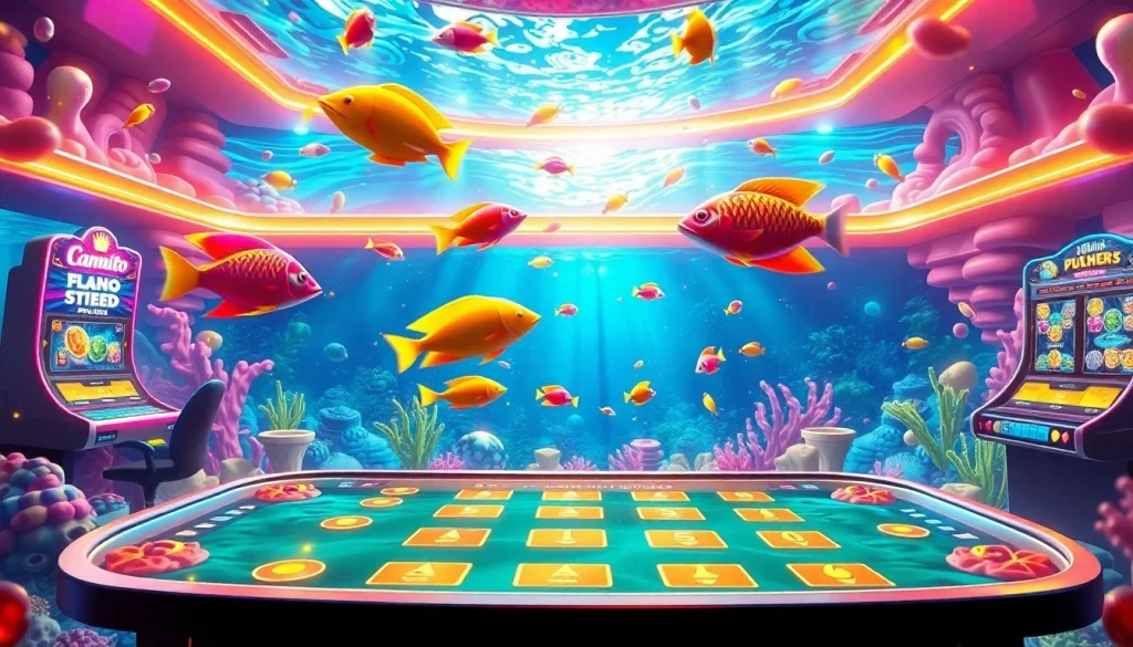 Engage in bắn cá đổi thưởng with vibrant underwater visuals and exciting gameplay dynamics.