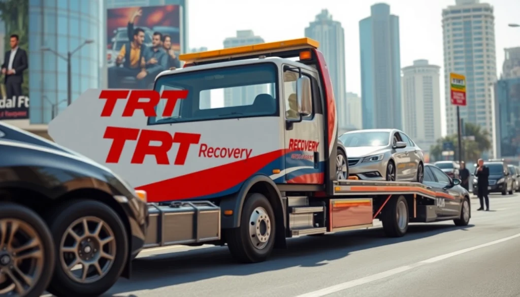 Request roadside help with TRT Recovery UAE's professional car recovery services.