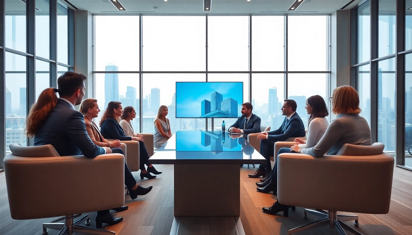 Engaging scene at https://oresundbusinessmeeting.se showcasing a modern business meeting.