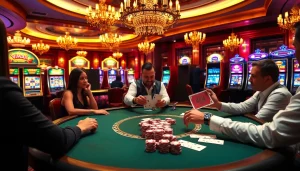 Experience thrilling moments at Vmax game with players engaged in high-stakes poker action.