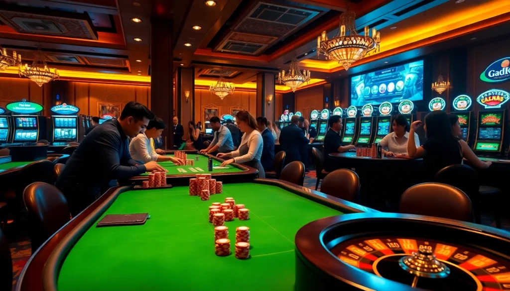 Experience thrilling gameplay at god55 việt nam's premier online casino, showcasing vibrant tables and engaging games.