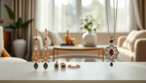 Discover elegant jewelry pieces from https://valenciakey.es displayed in a chic home setting, radiating style and elegance.