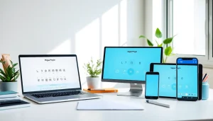 Sogou Pinyin Input Method displayed in a modern workspace, showcasing user-friendly technology across devices.