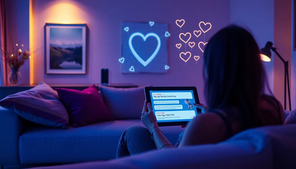 Engaging interaction with AI in a cozy environment focused on exploring sex AI.