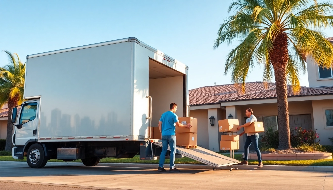 San Diego Moving and Storage services with professional movers loading boxes into a truck.