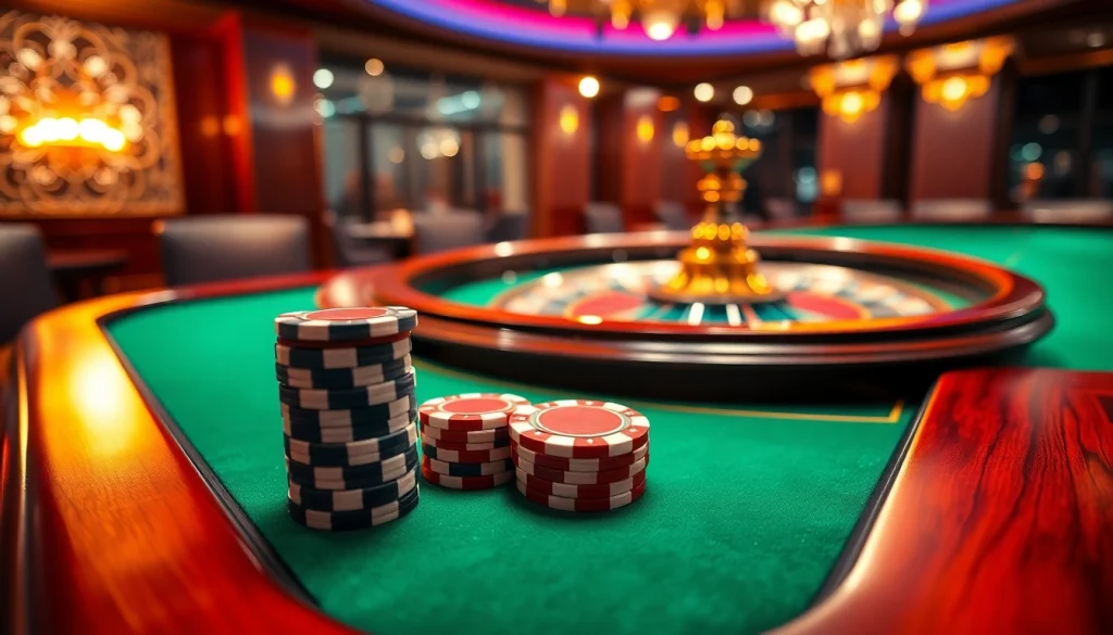 Engage in thrilling poker games with professional setups featuring s8 chips and elegant casino tables.
