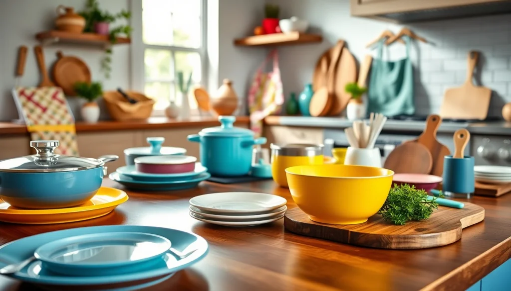 Explore kitchenware gift ideas NZ featuring vibrant cookware, stylish utensils, and elegant presentation.