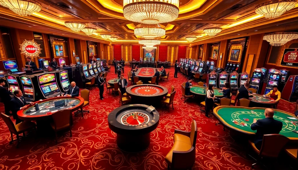Experience the excitement of gambling at VN88 with vibrant casino tables and thrilling games.