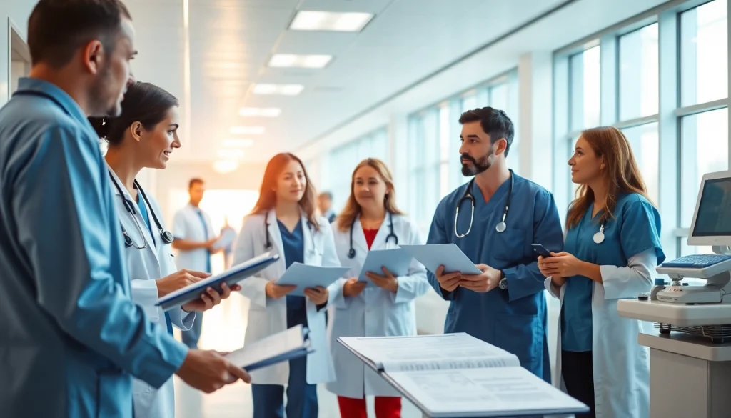 Health care professionals collaborating in a modern setting at https://tweestedenziekenhuis.nl.