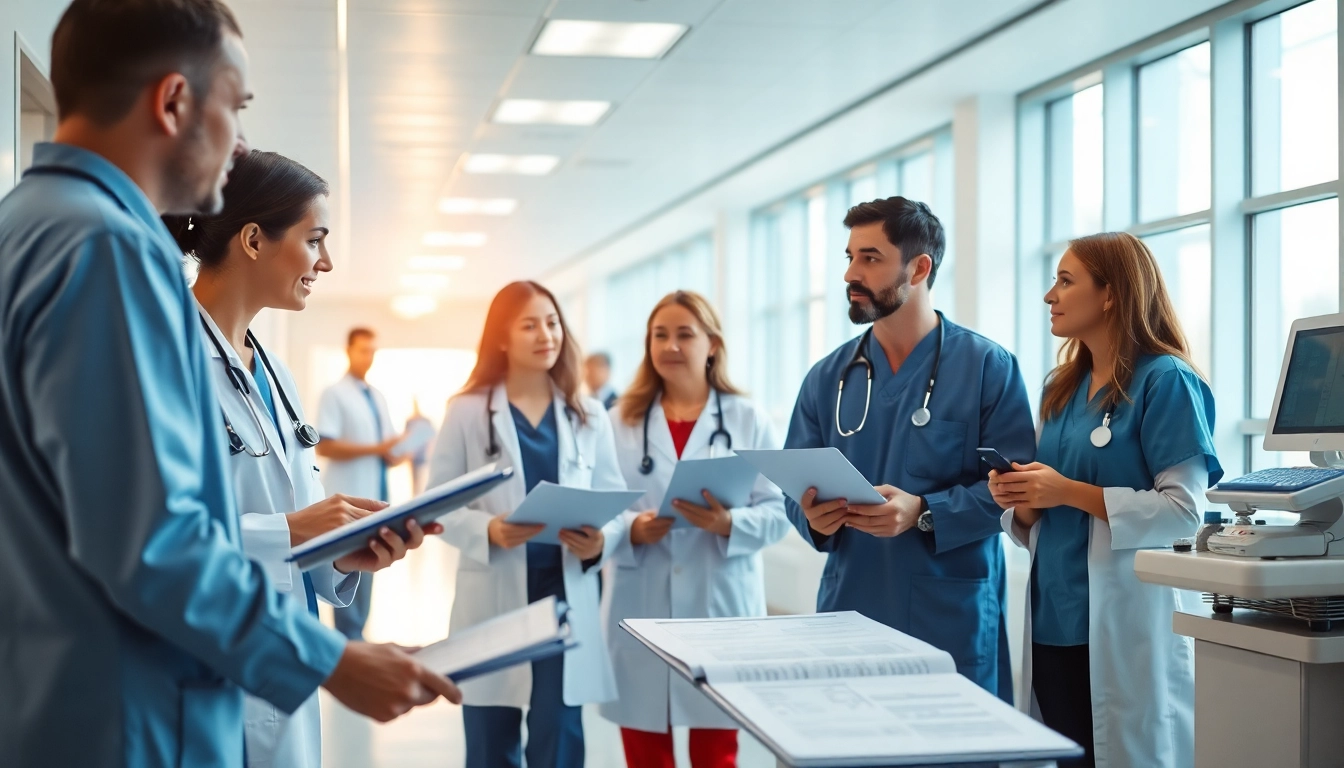 Health care professionals collaborating in a modern setting at https://tweestedenziekenhuis.nl.