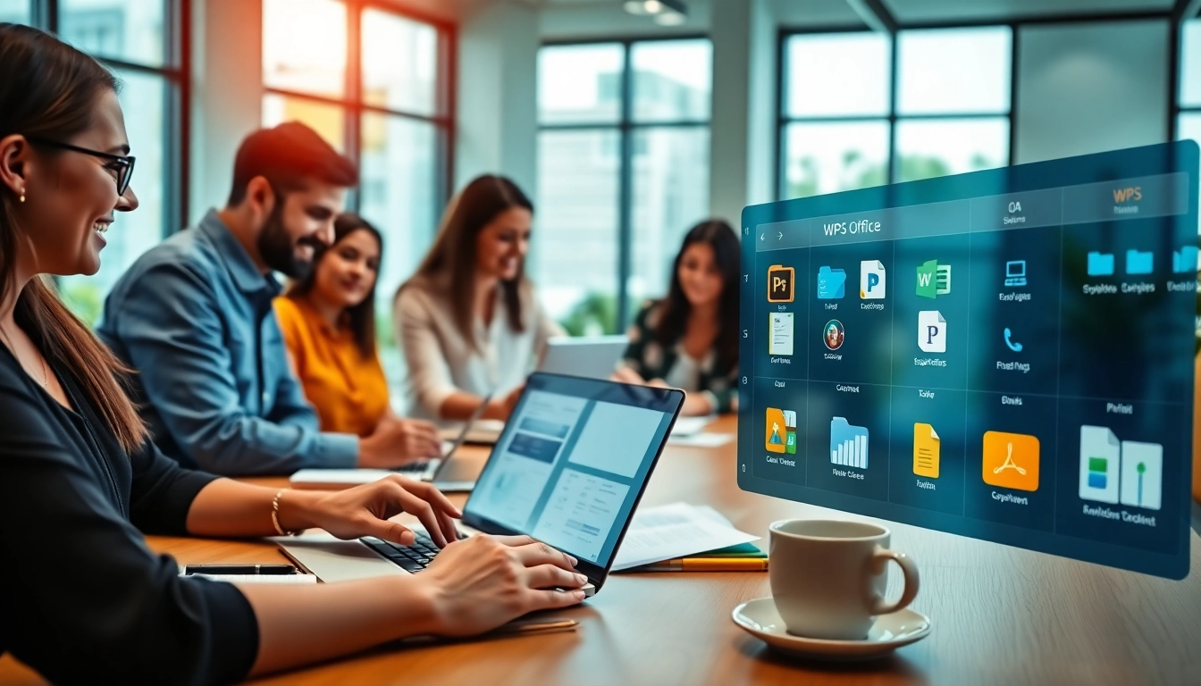 Experience seamless collaboration with WPS下载 in a modern office setting.