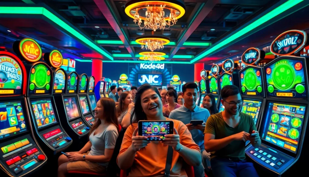 Experience Kode4d with thrilling slot games and vibrant gaming atmosphere.