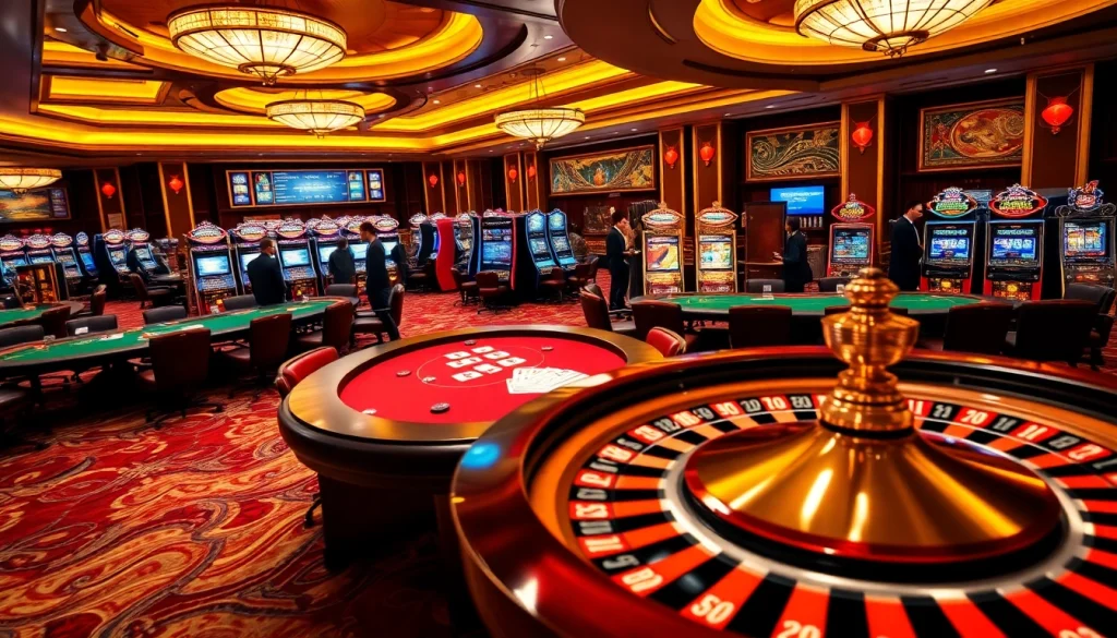 Engaging casino scene showcasing NEW88 Trang chủ with dynamic gambling elements.