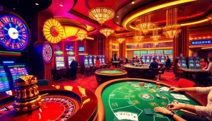 Experience the vibrant excitement of Nhà Cái Uy Tín with players engaging in thrilling casino games.