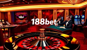 Experience the excitement of 188bet with elegant roulette and casino gaming visuals.