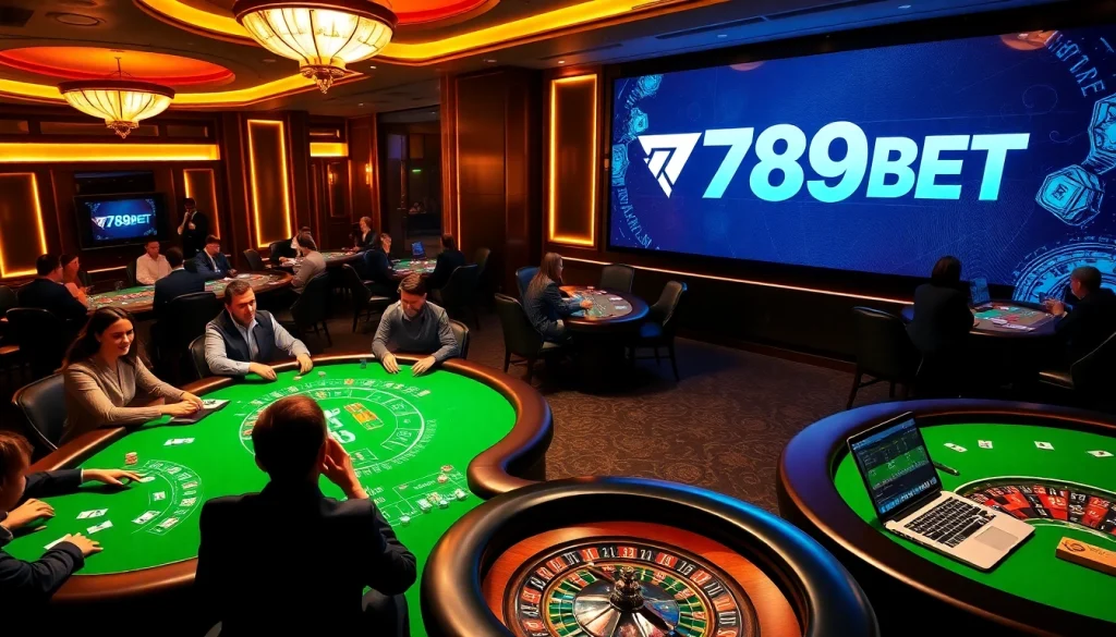 Players enjoying a thrilling game at 789BET casino, highlighting strategic betting in action.