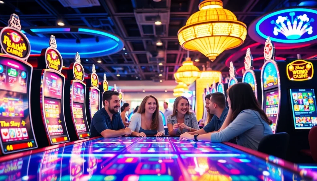 Merayakan petanitoto dengan mesin slot yang menghibur dan pencahayaan cerah.