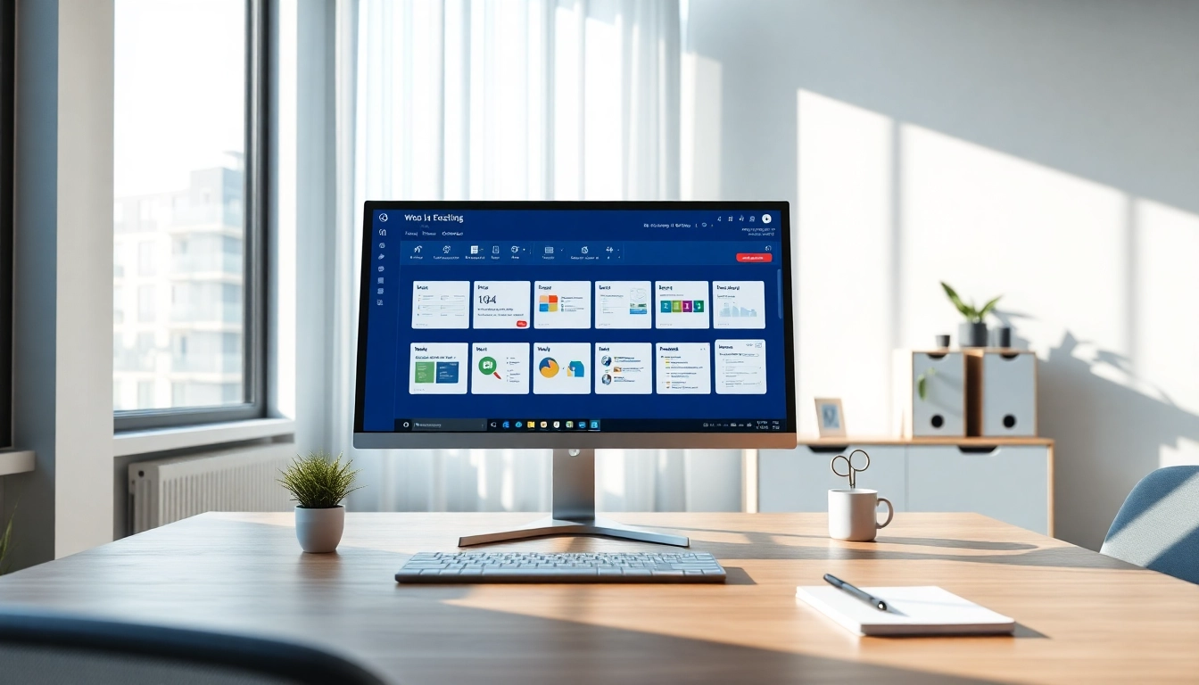 Experience efficient work processes with WPS电脑版 on a modern office setup.