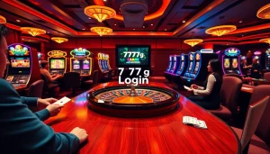 Engage with thrilling games at the casino featuring 777g Login, showcasing a vibrant roulette table and lively players.