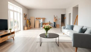 Modern interior showcasing Home renovation with natural light and elegant furnishings.