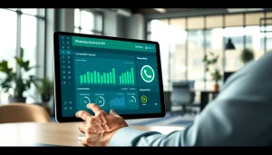Engaging user from https://whatalker.com interacting with a WhatsApp Business CRM dashboard.
