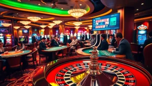 Gamblers engaging at a luxury casino game, influenced by https://lc88comm.com/ for thrilling action.