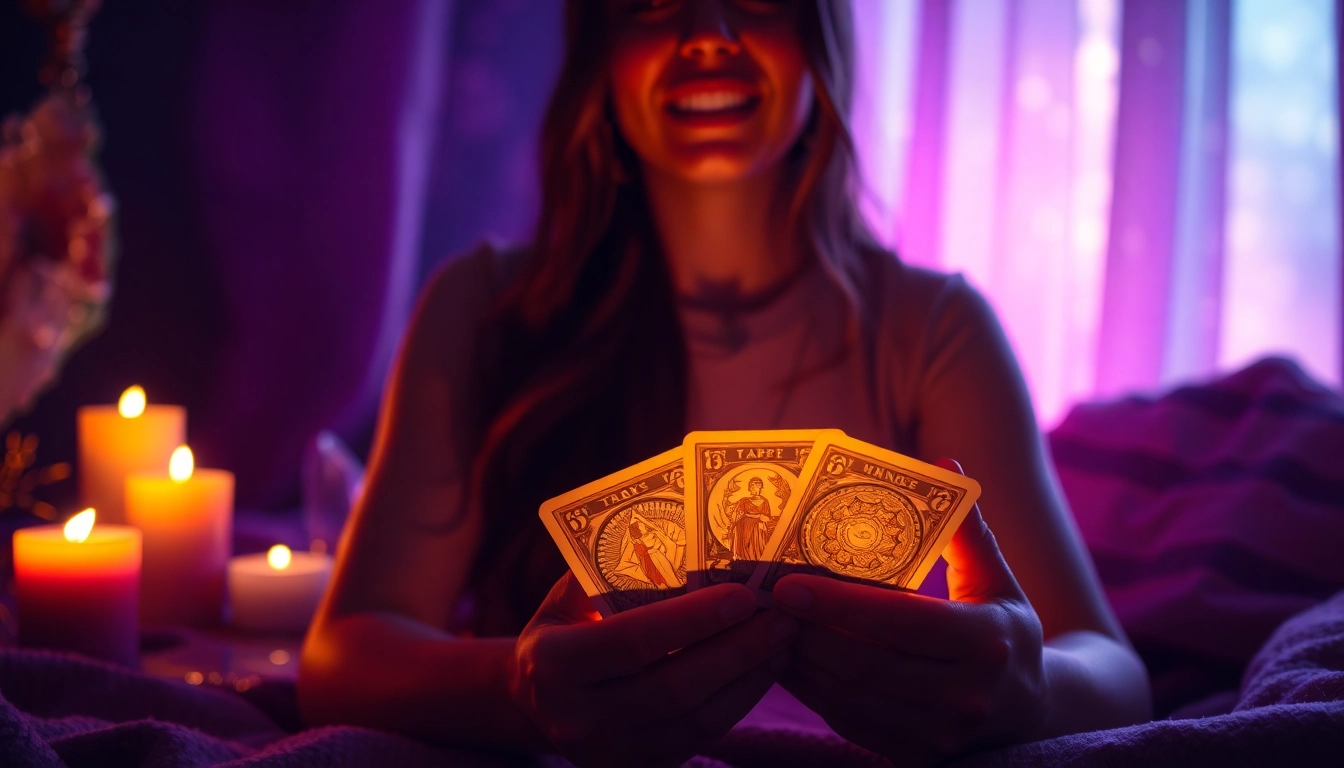 Engaging intuitive reading by Julie Lynn showcasing spiritual cards and crystals at https://julielynn.co.