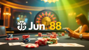 Experience thrilling gameplay at JUN88 with engaging casino tables and lively poker games.
