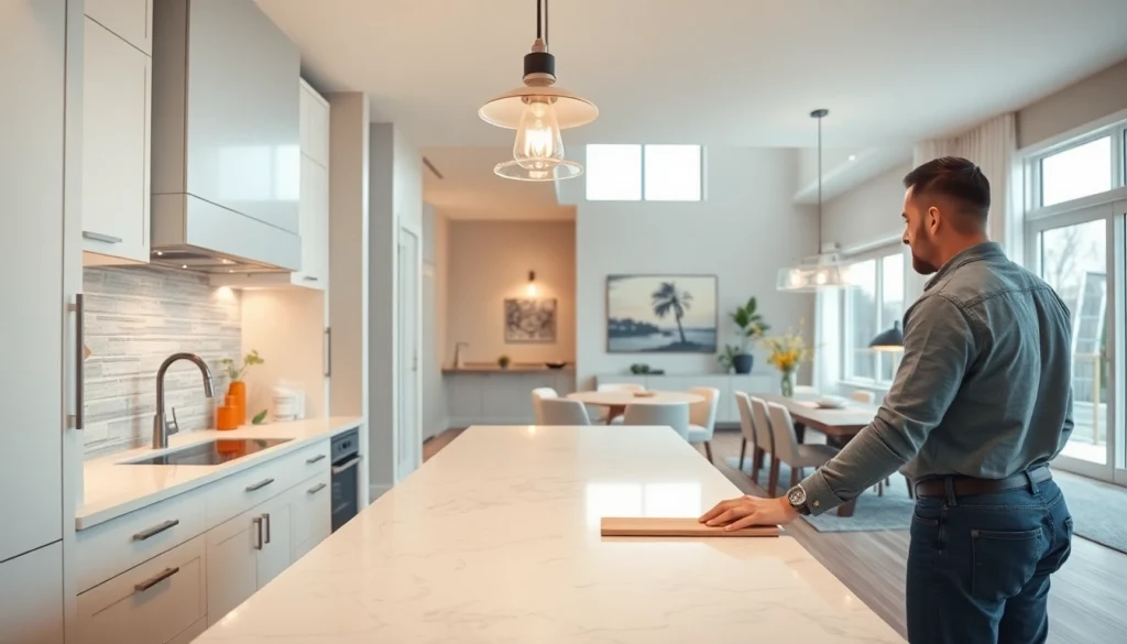 Innovative features of a modern home renovation displayed in a well-lit kitchen with renovations.