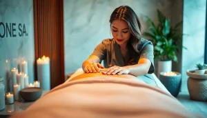 여성전용마사지 받는 모습, 차분한 분위기의 스파 공간에서 편안함 느끼며 휴식을 취하는 여성