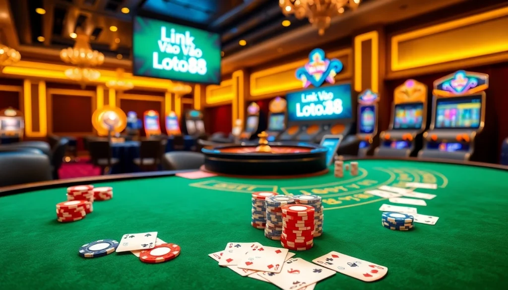Experience thrilling gameplay in Loto188's captivating casino environment.