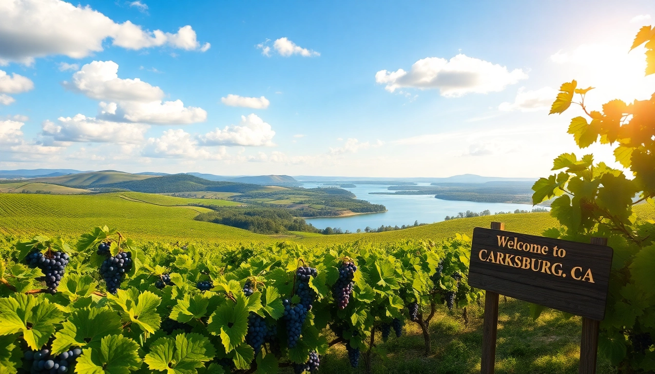 Experience the beauty of Carksburg CA with scenic vineyards and the Sacramento River.