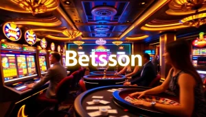 Experience the excitement of Betsson with vibrant casino games and engaging players.