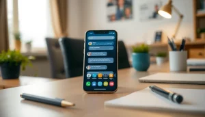 Discover the vibrant interface of 纸飞机中文版, the Telegram app, in a modern workspace setting.