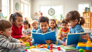 Nurturing environment at https://juniorsjunction.com with children actively engaged in playful learning activities.