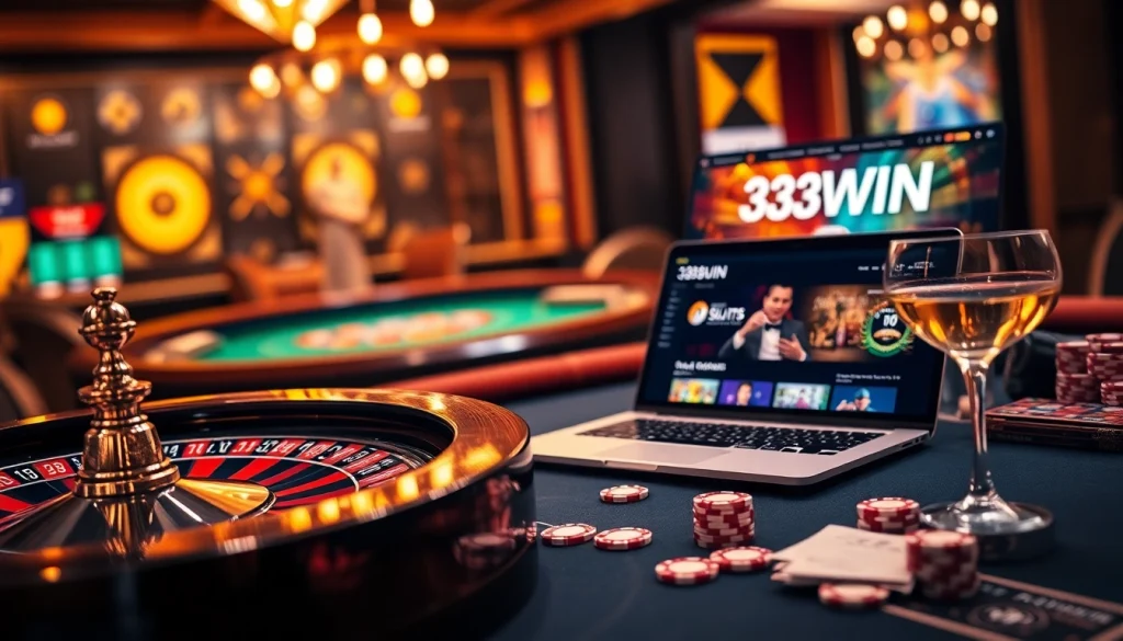 Experience the thrill of 33WIN's homepage with engaging casino gaming visuals and excitement.