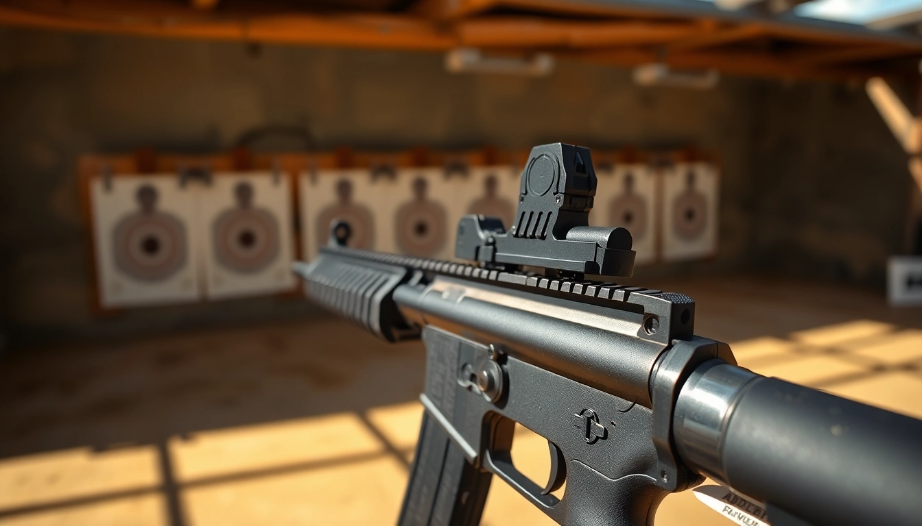 Showcasing a 3 position forced reset trigger on an AR-15 rifle at the shooting range.