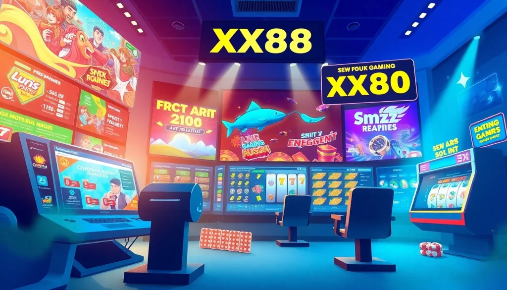 Eye-catching interface of XX88.XYZ showcasing thrilling gaming options and vibrant promotions.