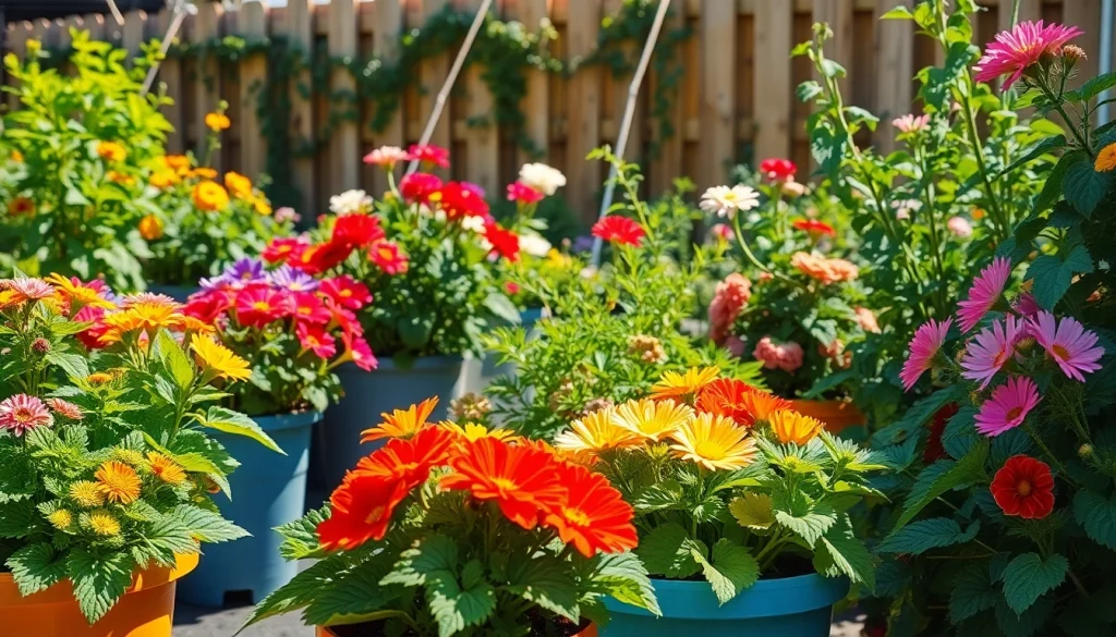 Explore a lush garden showcasing various blooms and vegetables while practicing Gardening techniques.