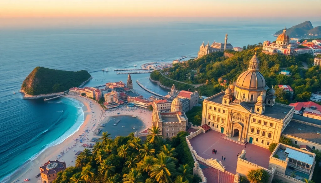 Travel destinations showcasing stunning landscapes during golden hour, inspiring wanderlust.