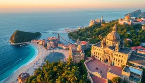 Travel destinations showcasing stunning landscapes during golden hour, inspiring wanderlust.