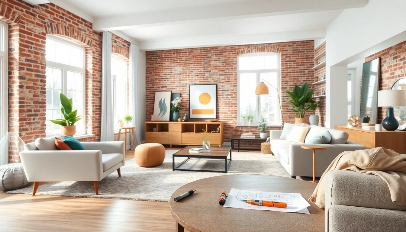 Transforming a living space through a modern home renovation with bright and inviting decor.