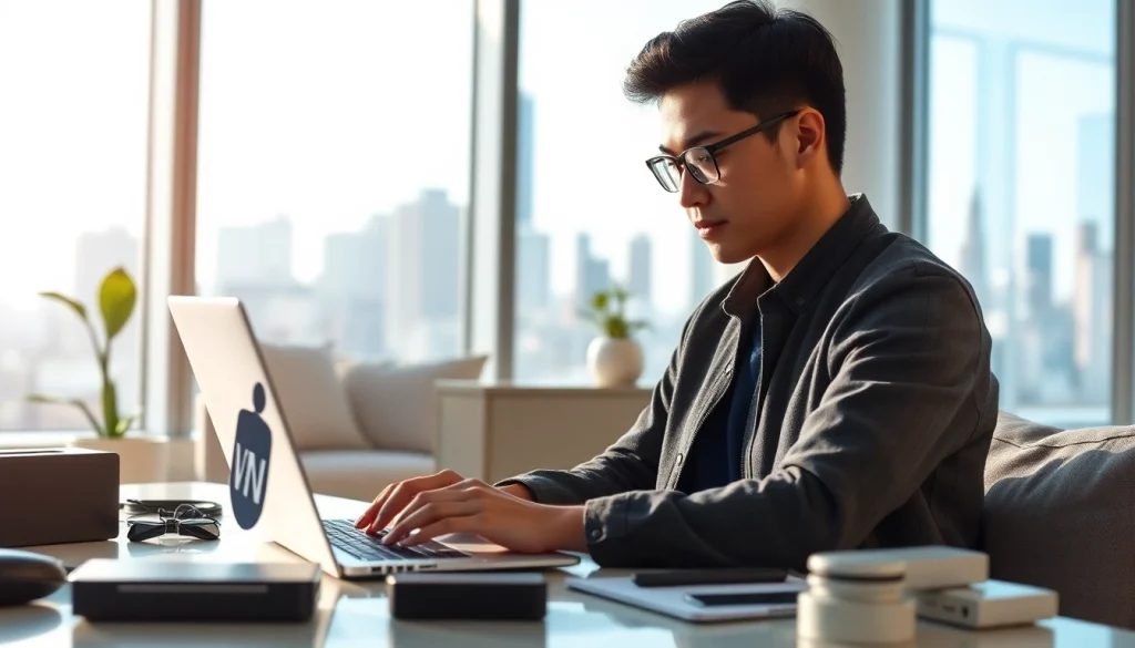快连下载 enables quick, secure VPN connections in a modern office.