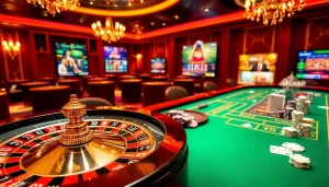 Experience thrilling games at 789win com with vibrant casino visuals showcasing roulette and poker.