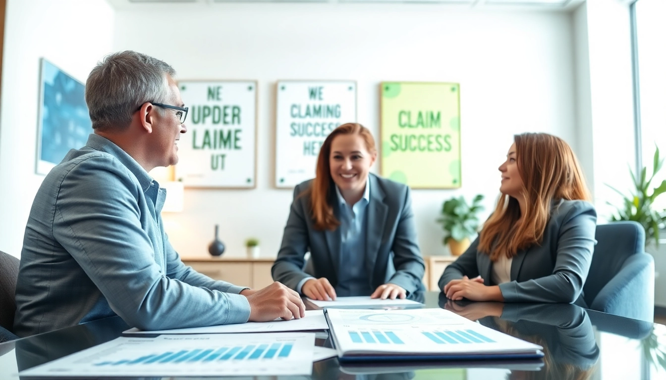Offering Insurance Claims Help with a professional adviser in an inviting office environment.