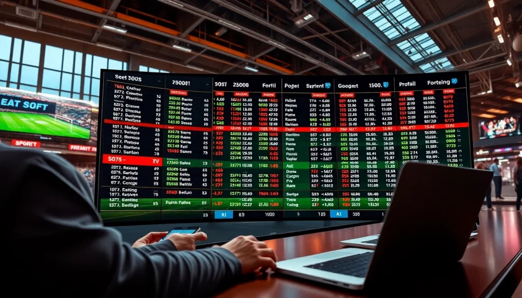 Capture the excitement of betting on etudedelamaisoncarree.fr with digital displays and sports visuals.